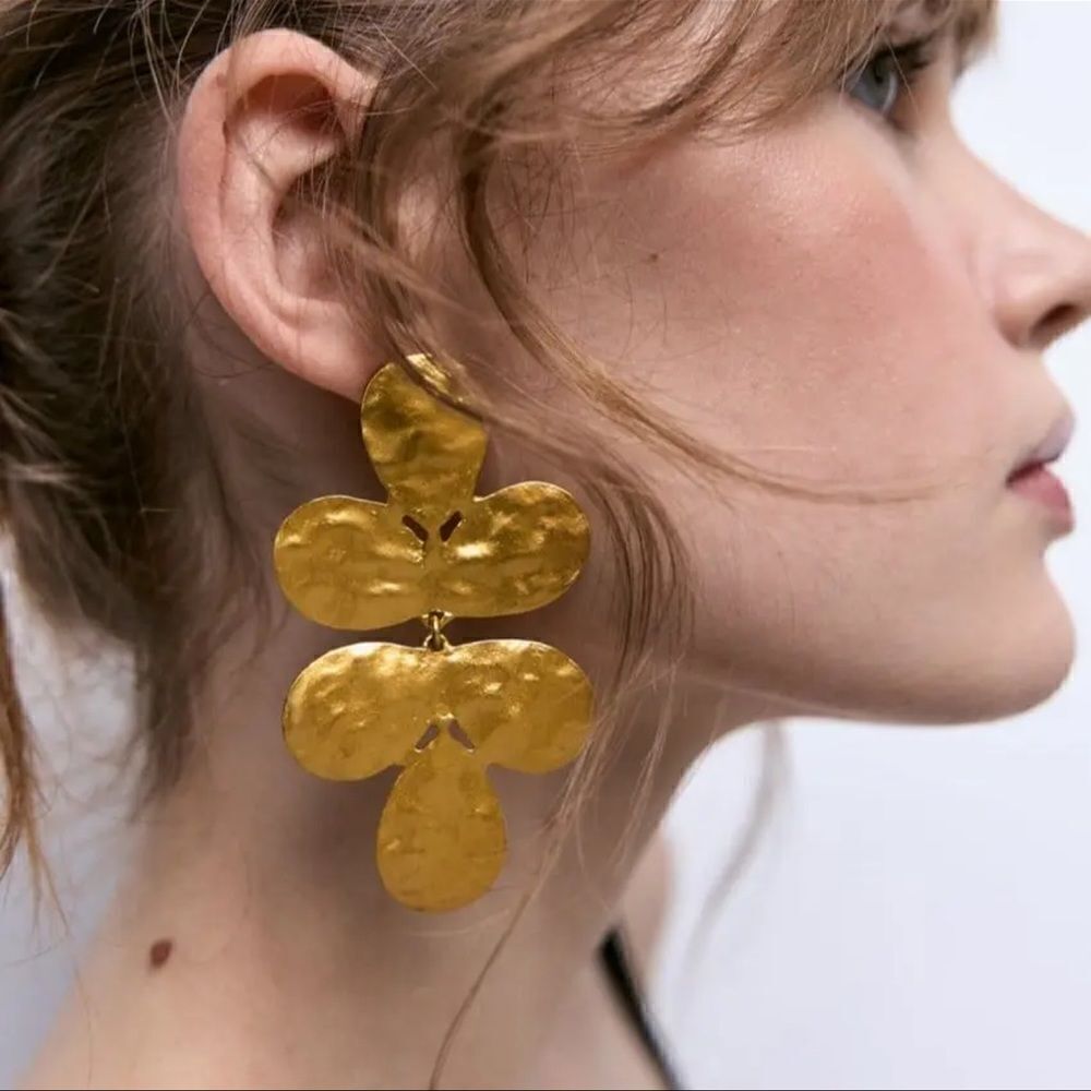 Leaf drop earrings A68 - Picture 1 of 6